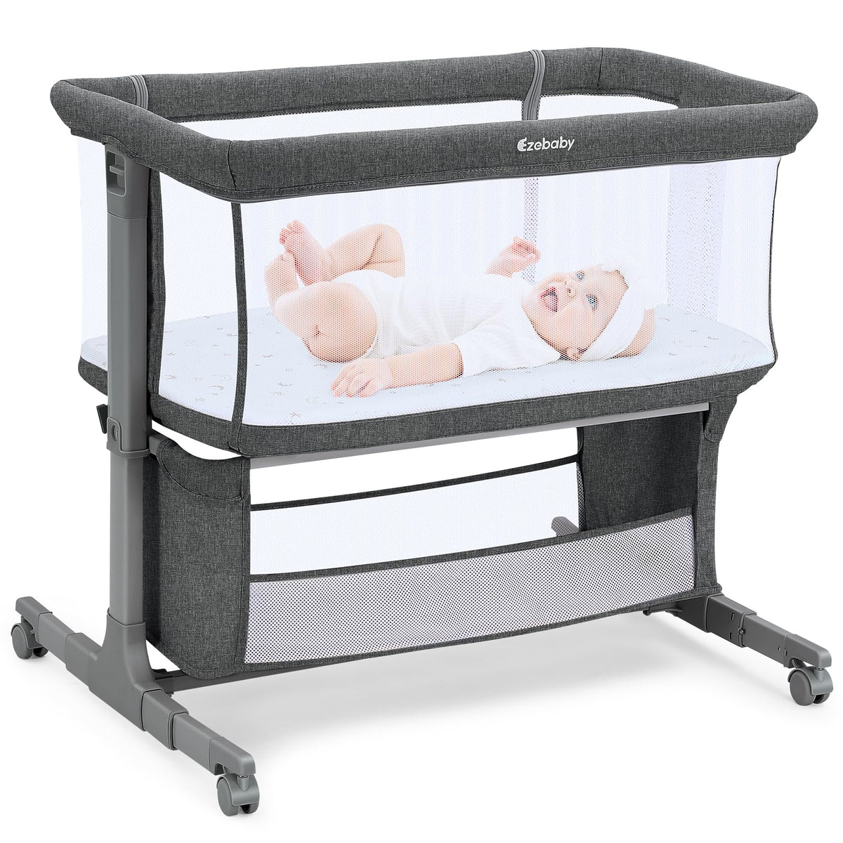 Ezebaby Bedside Bassinet for Baby, Portable Baby Bassinet Bedside Sleeper