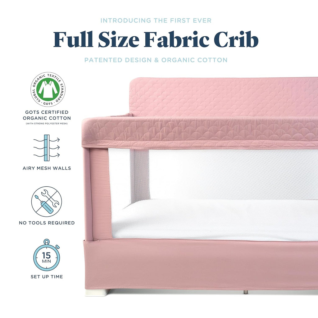 Baby Delight Lunaire Organic Full Size Crib, Organic Rose
