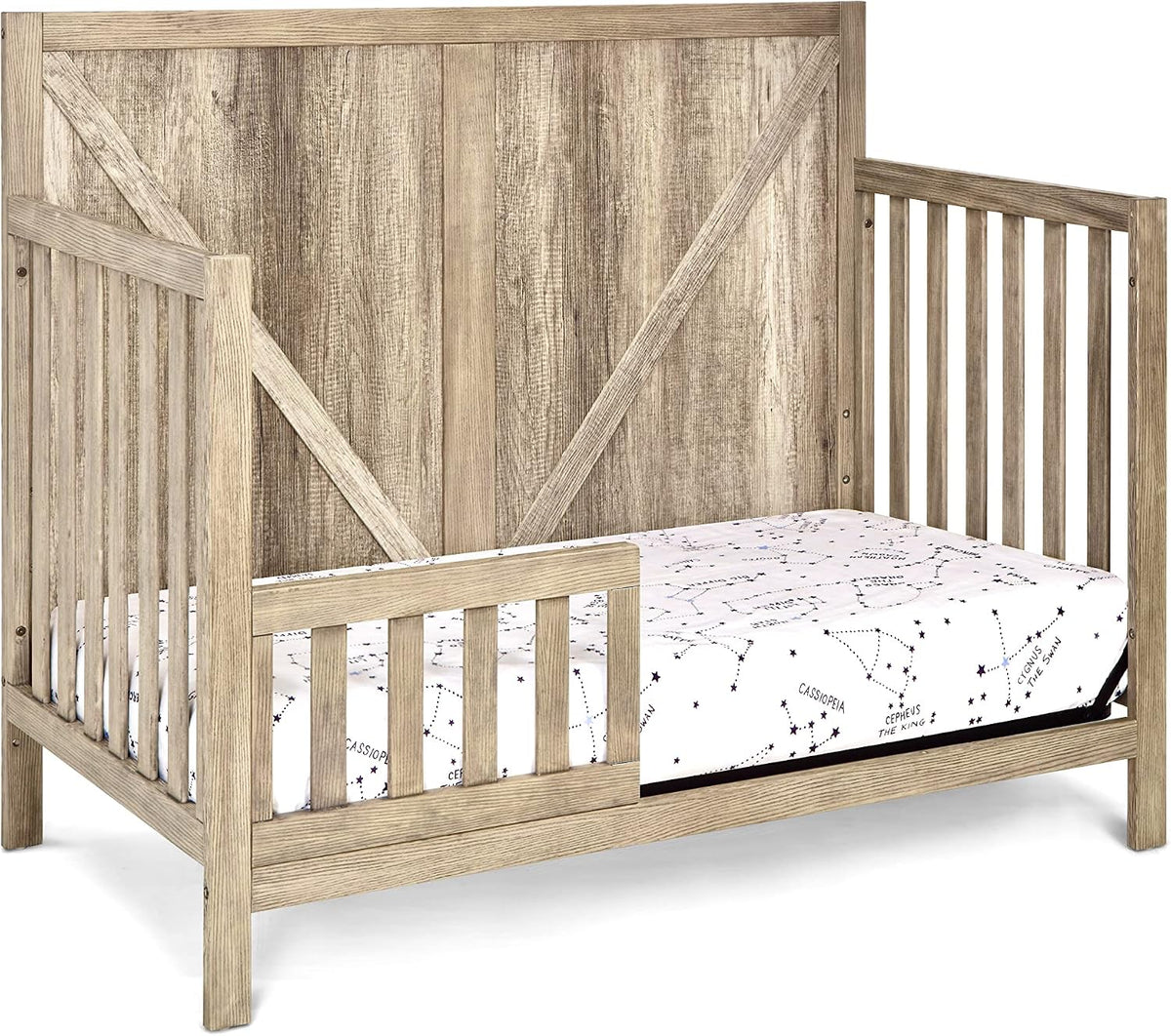 Suite Bebe Barnside 4-in-1 Convertible Baby Crib in Vintage Chestnut