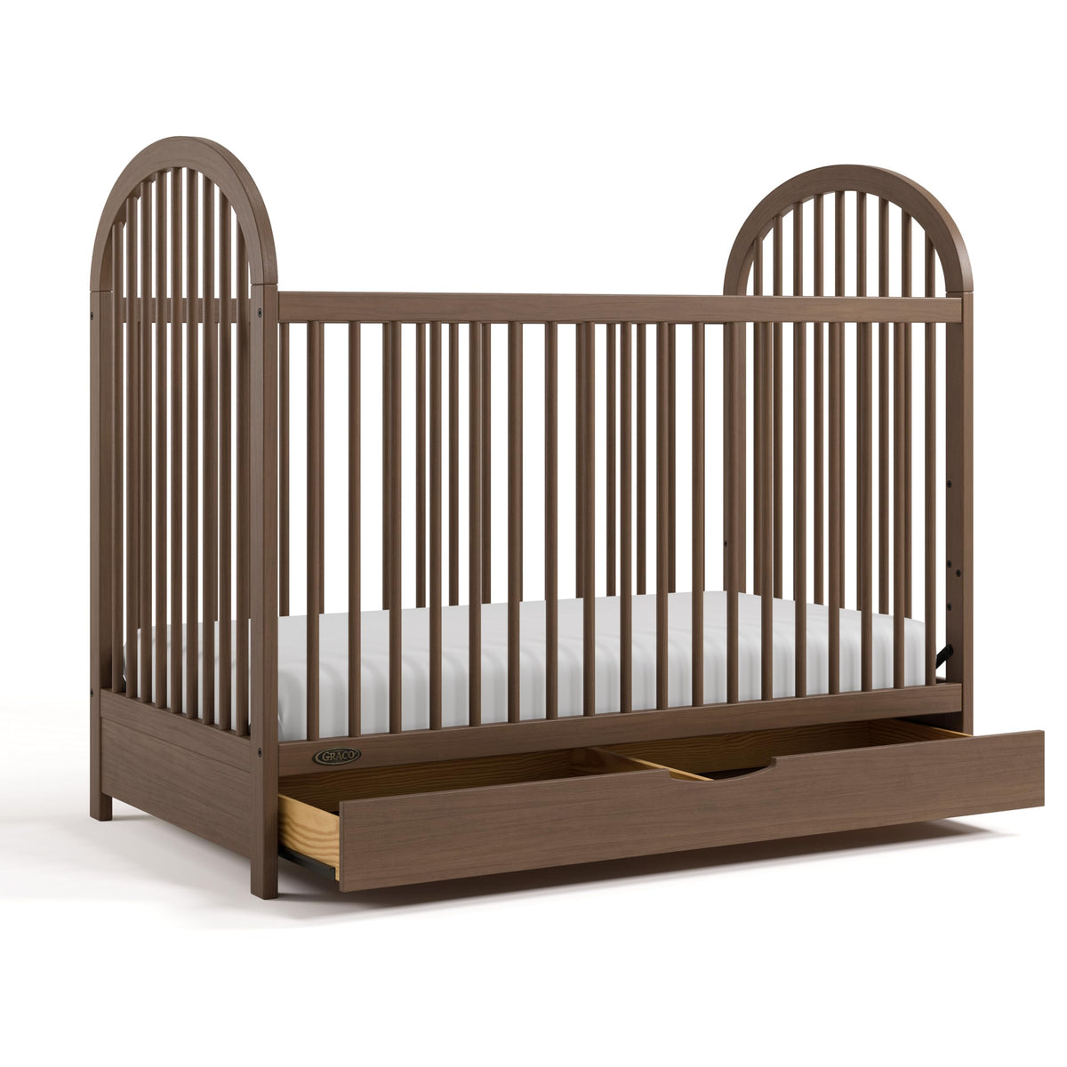 Graco Olivia 3-in-1 Convertible Crib with Drawer, Driftwood