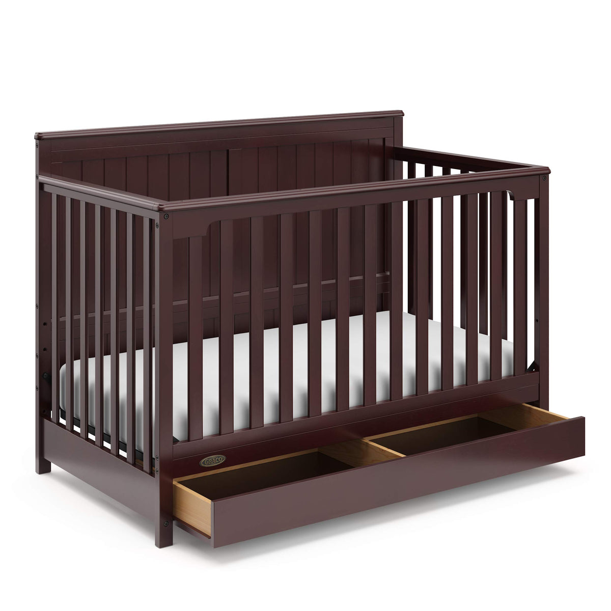 Graco Hadley 5-in-1 Convertible Crib & Changer, Pebble Gray