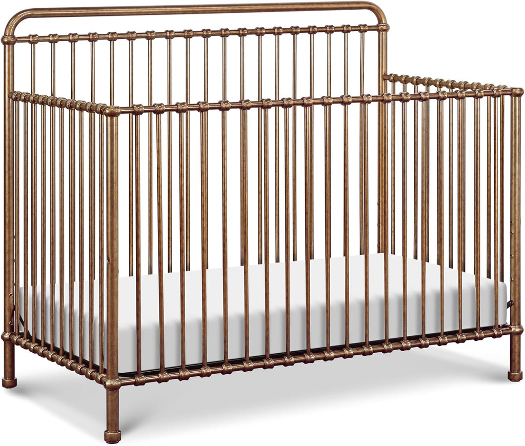 NAMESAKE Winston 4-in-1 Convertible Baby Crib, Vintage Gold - 70 lbs