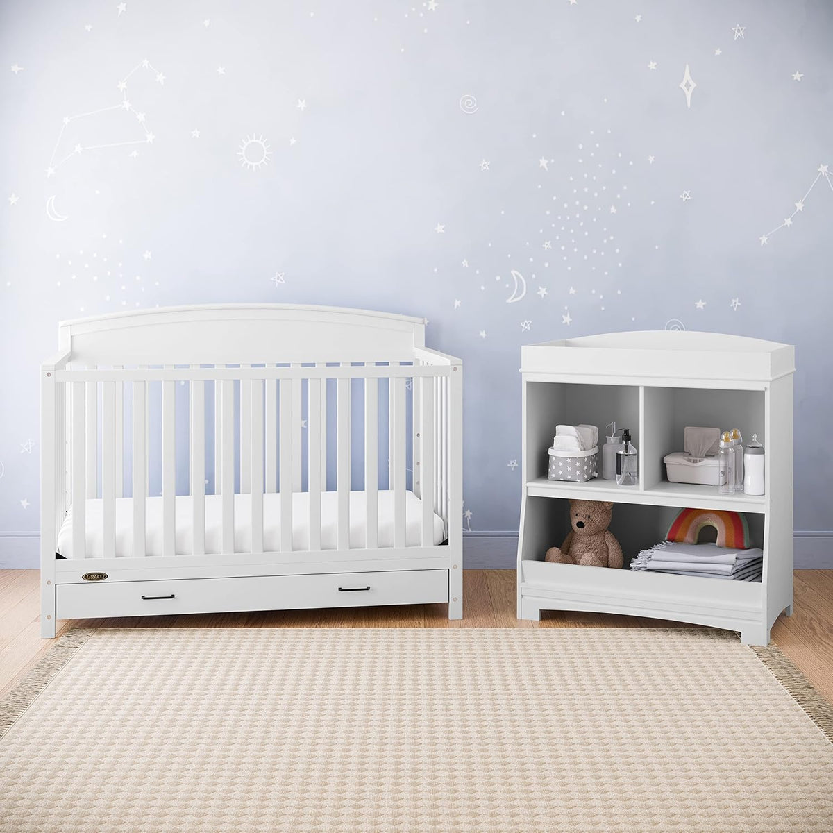 Graco Benton 5-in-1 Convertible Crib with Drawer, White