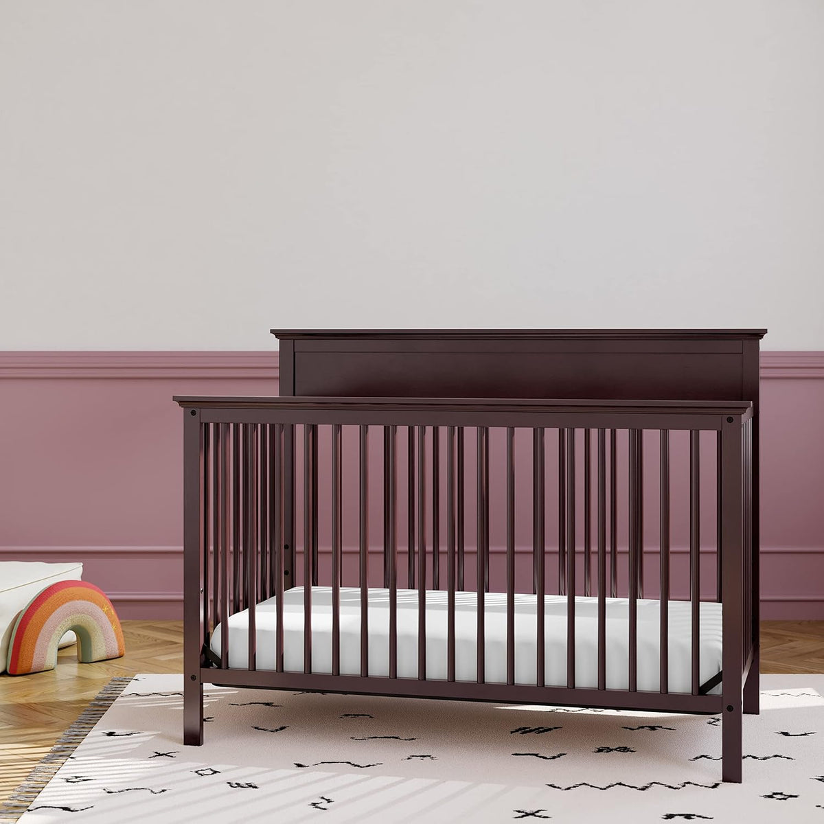 Storkcraft Horizon 5-in-1 Convertible Crib, Espresso
