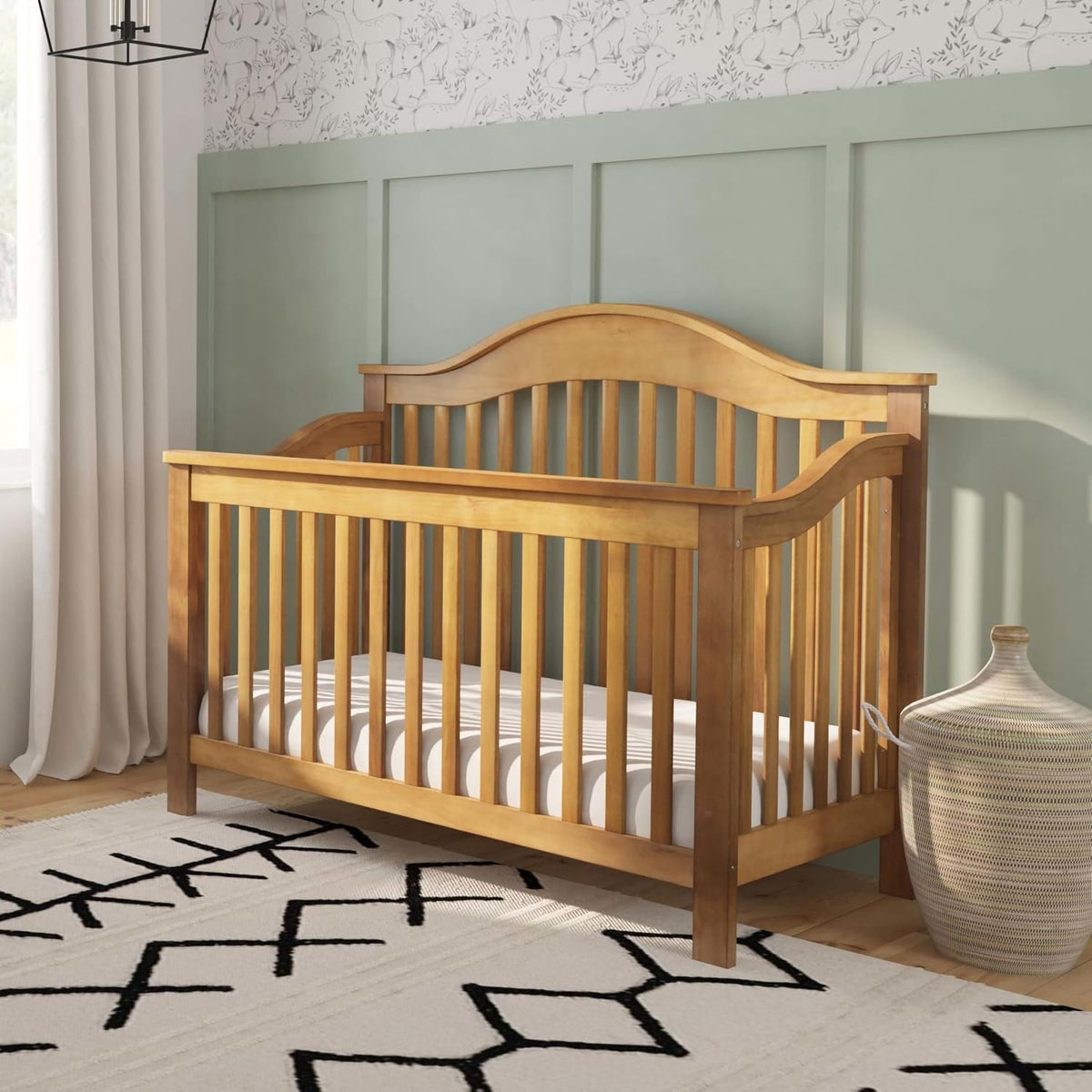 DaVinci Jayden 4-in-1 Convertible Crib, GREENGUARD Certified, Chestnut