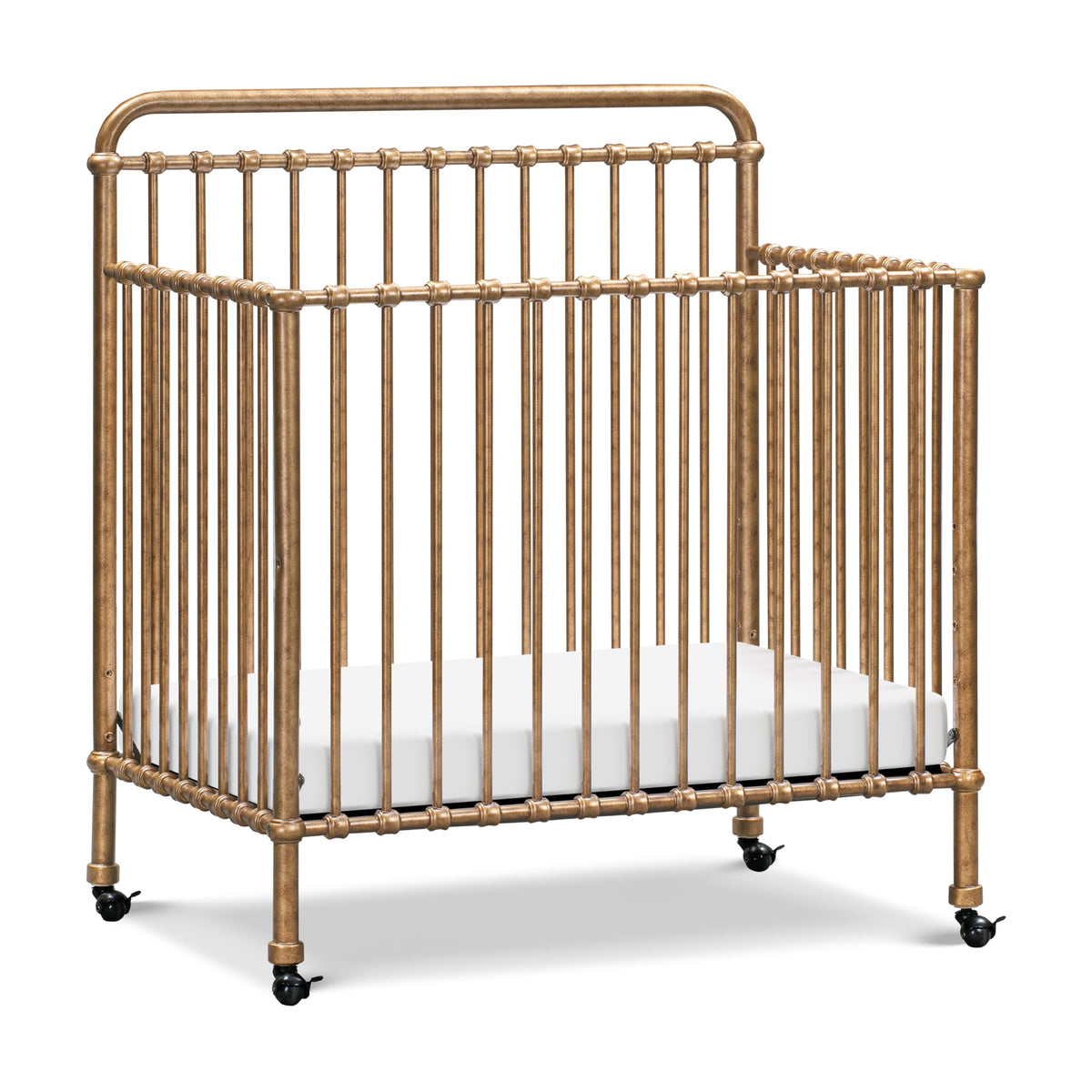 NAMESAKE Winston 4-in-1 Convertible Baby Crib, Vintage Gold - 70 lbs