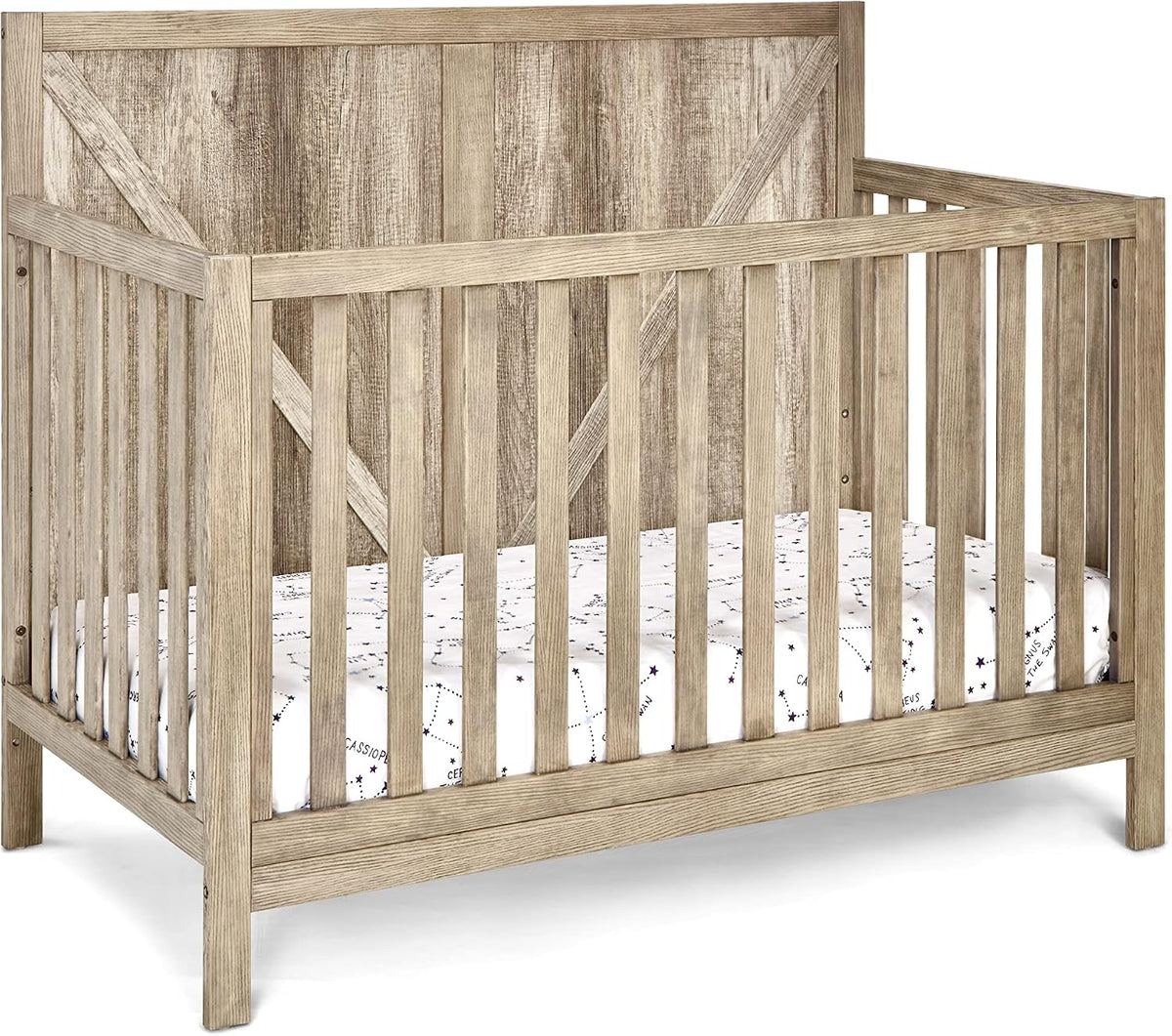 Suite Bebe Barnside 4-in-1 Convertible Baby Crib in Vintage Chestnut