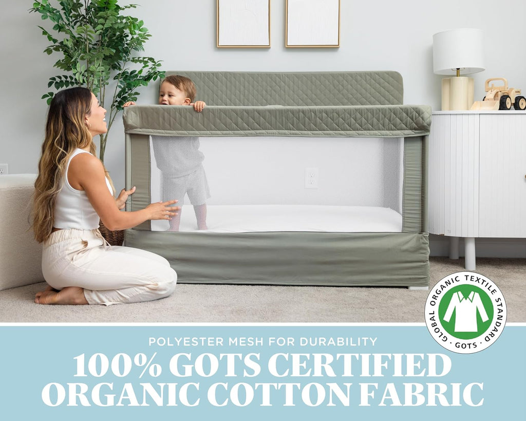 Baby Delight Lunaire Organic Full Size Crib, Organic Sage