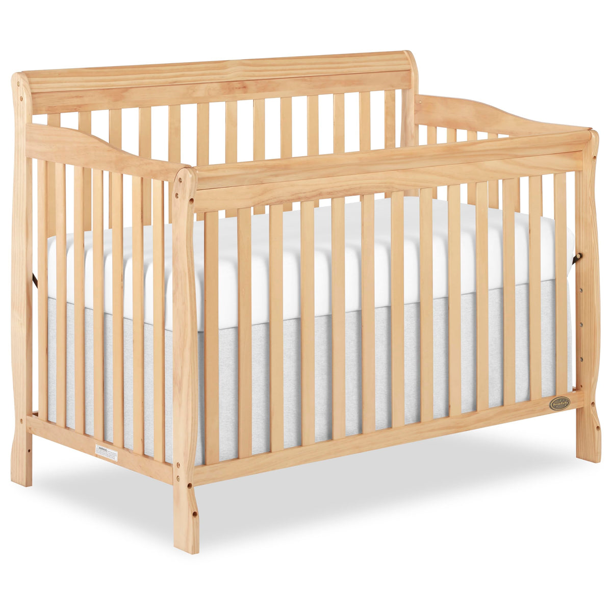 Dream On Me Ashton 4-in-1 Convertible Crib in Espresso, Greenguard Gold, JPMA Certified, Non-Toxic Finishes, Features 4 Mattress Height Settings, Made of Solid Pinewood