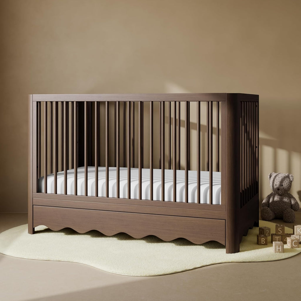 Storkcraft Casablanca 5-in-1 Convertible Crib with Drawer, Hazelnut