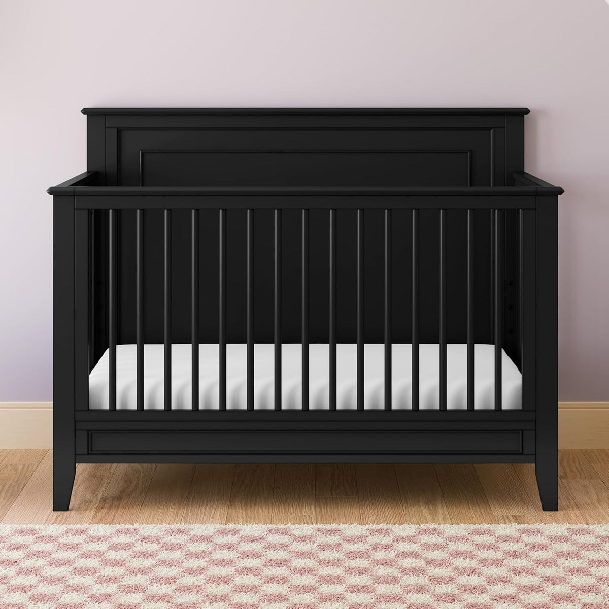 Storkcraft Solstice 5-in-1 Convertible Crib, Black