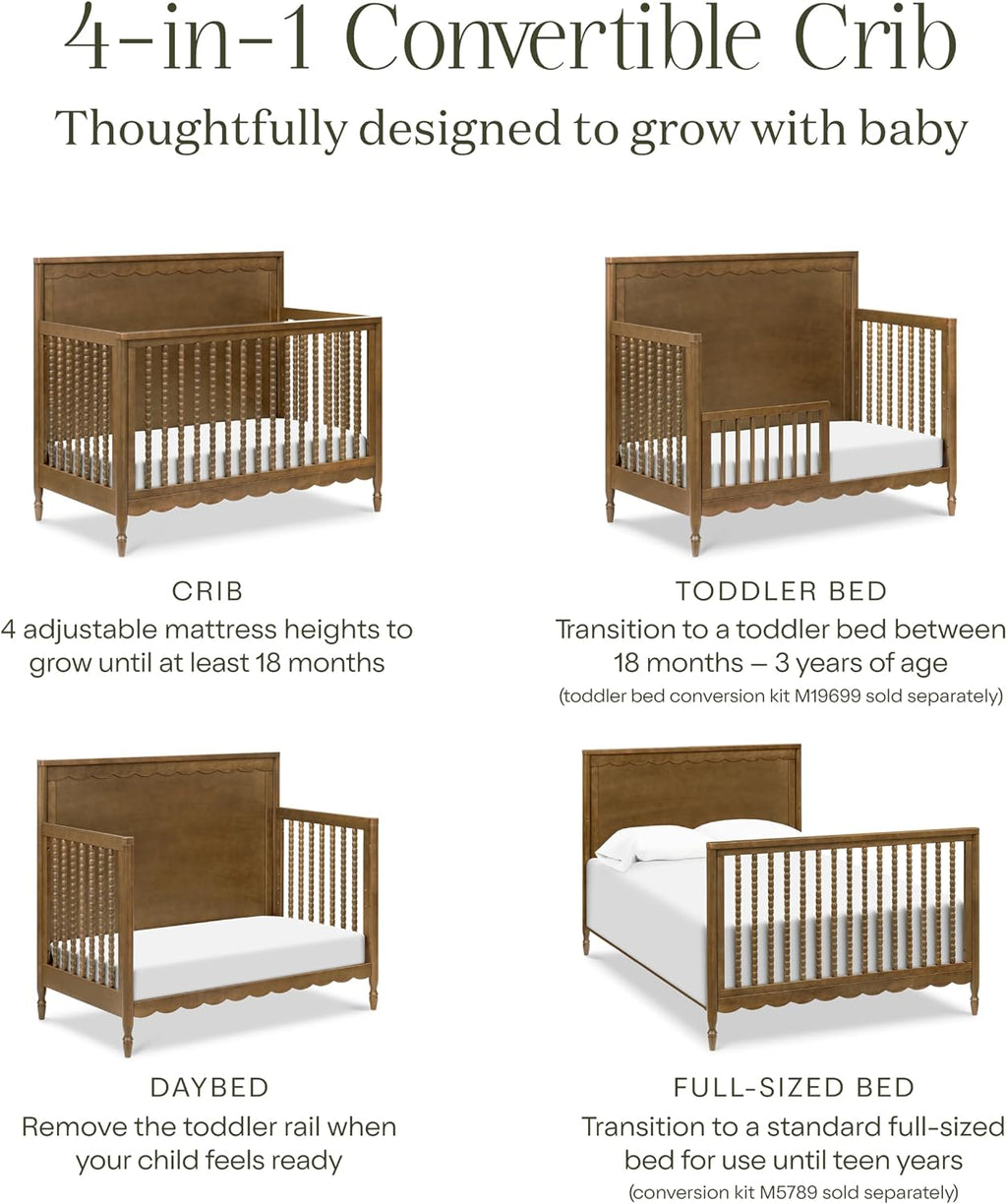 Namesake Ambrosia 4-in-1 Baby Convertible Crib, Natural Walnut