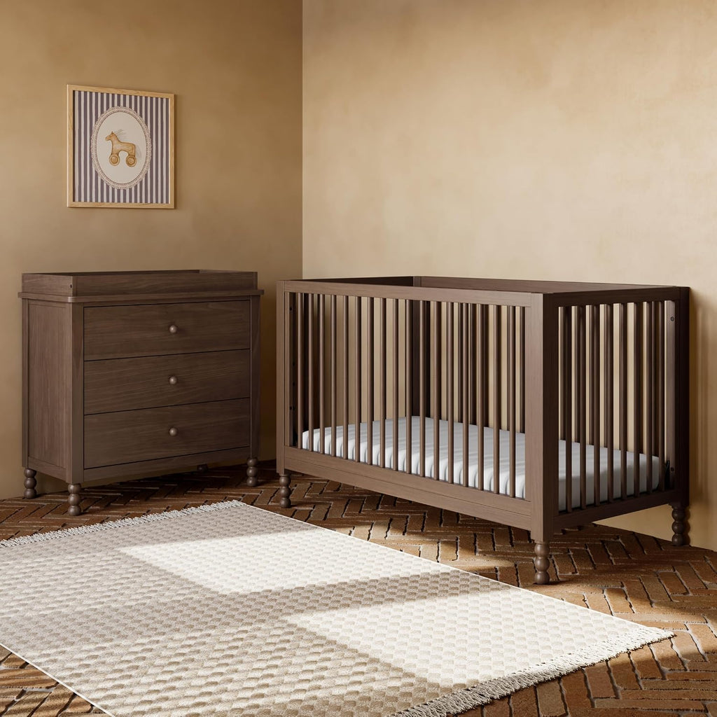 Storkcraft Rio 5-in-1 Convertible Crib and Toddler Guardrail, Hazelnut