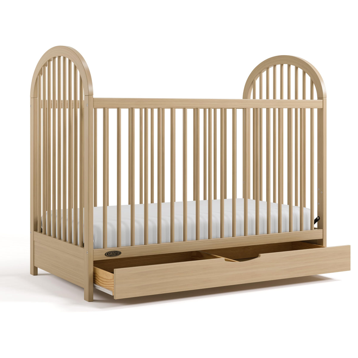 Graco Olivia 3-in-1 Convertible Crib with Drawer, Driftwood