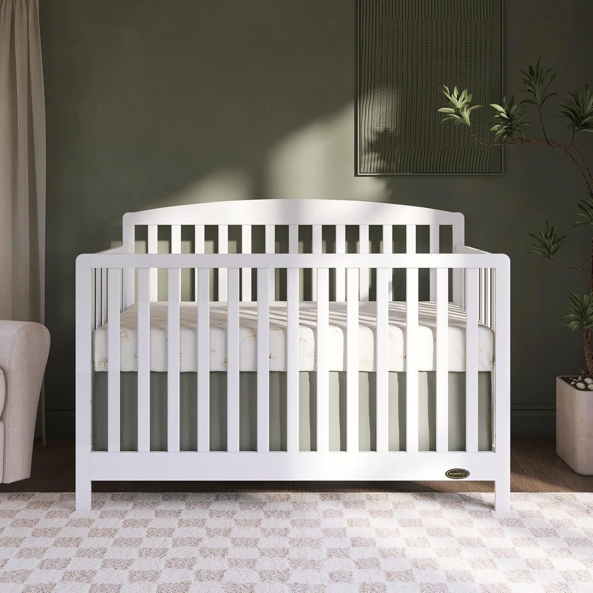 Dream On Me Odelle 5-in-1 Convertible Full Size Baby Crib, GREENGUARD Gold