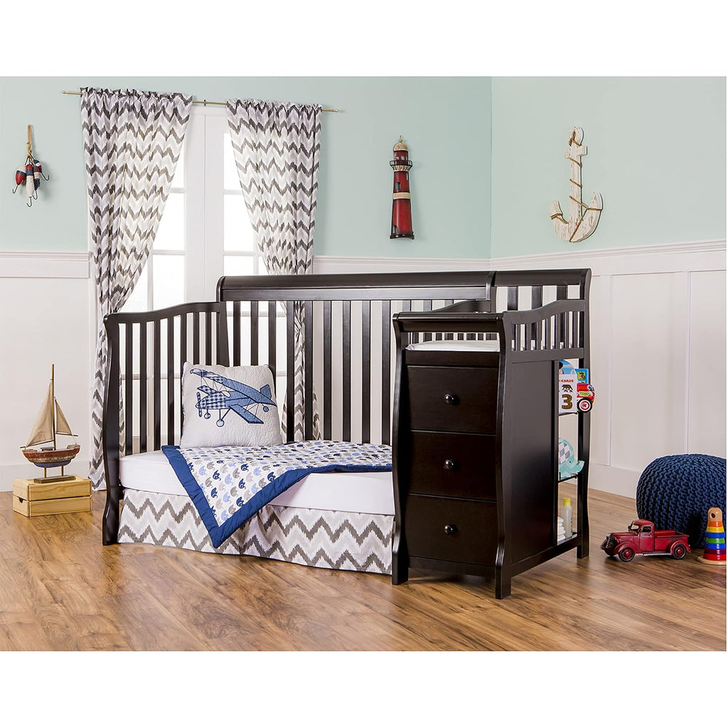 Dream On Me Brody 5-in-1 Convertible Crib and Changer, GREENGUARD Gold