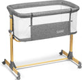 BaeBae Goods 3 in 1 Baby Bassinet with Wheels, Portable Bedside Sleeper for Baby with 6 Adjustable Heights and Foam Mattress, Baby Bedside Crib for Newborns and Infants