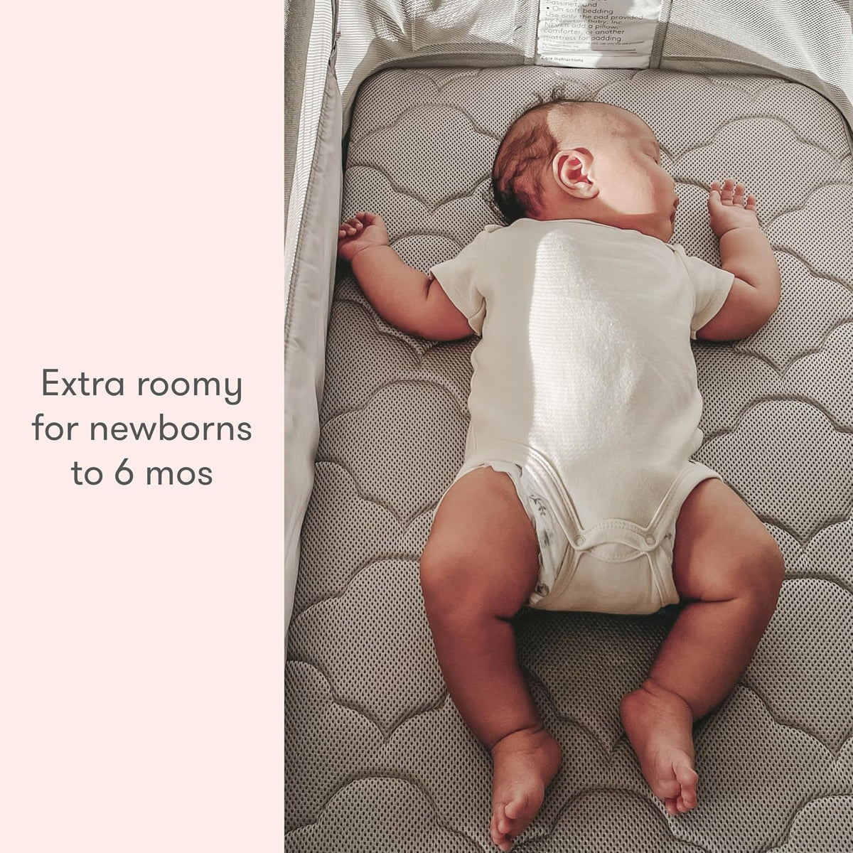 Newton Baby Bassinet & Bedside Sleeper, Breathable, Washable, Grey