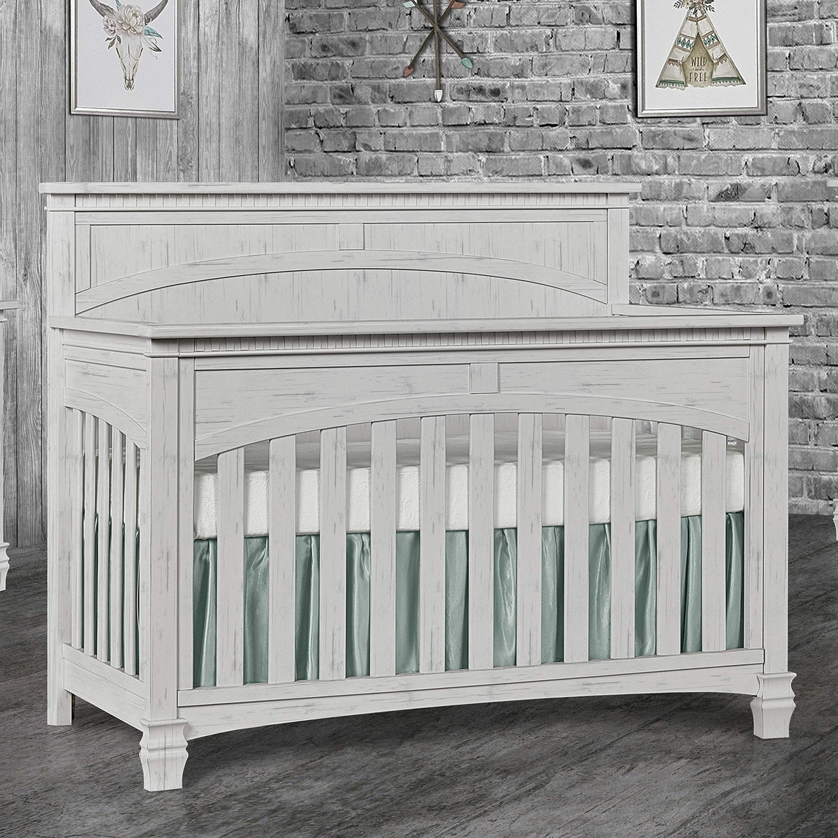 Evolur Santa Fe 5-in-1 Convertible Crib, Storm Grey