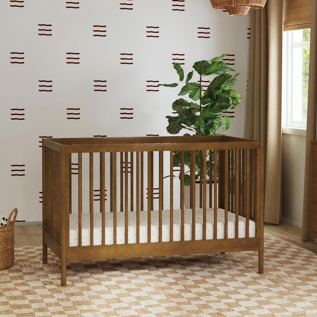 Davinci Birdie 3-in-1 Convertible Crib, GREENGUARD Certified, Walnut