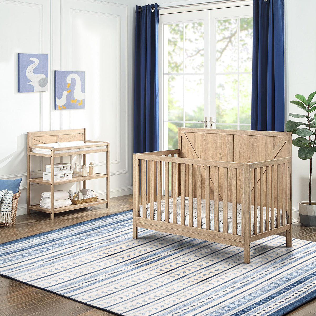 Suite Bebe Barnside 4-in-1 Convertible Baby Crib in Vintage Chestnut