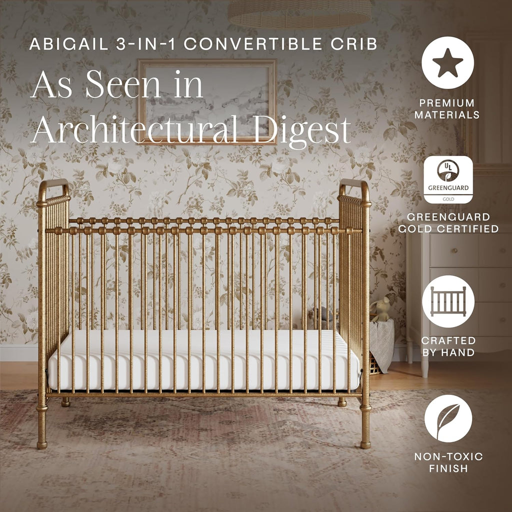 NAMESAKE Abigail 3-in-1 Convertible Baby Crib Gold