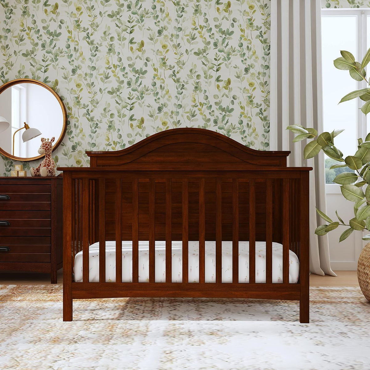 Carter's by DaVinci Nolan 4-in-1 Convertible Crib in Espresso, Greenguard Gold Certified, 57.5x30.8x47 Inch (Pack of 1)