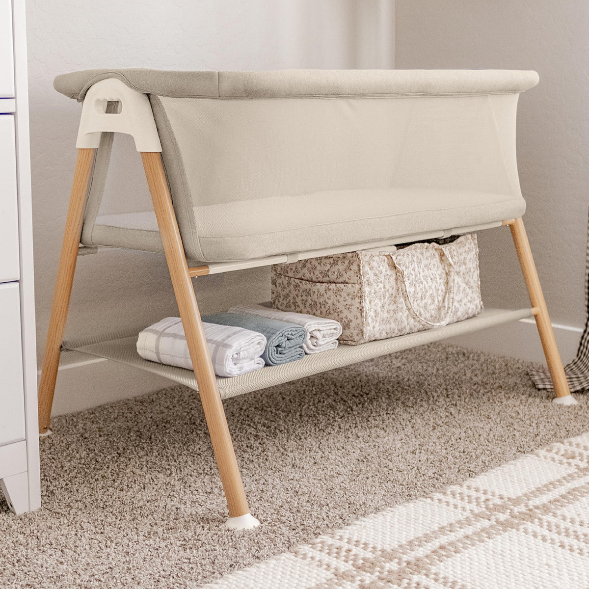 Newton Baby Bassinet & Bedside Sleeper, Breathable, Washable, Grey