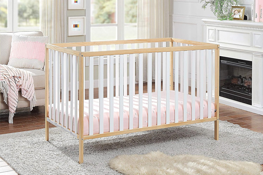 Baby Cache Deux Remi Island 3-in-1 Convertible Baby Crib (Do Re Me) Natural & White