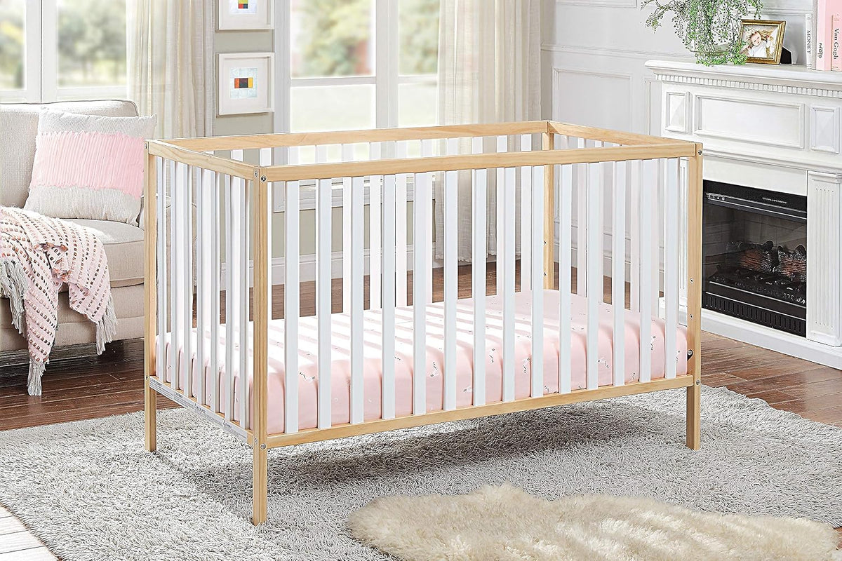 Baby Cache Deux Remi Island 3-in-1 Convertible Baby Crib (Do Re Me) Natural & White