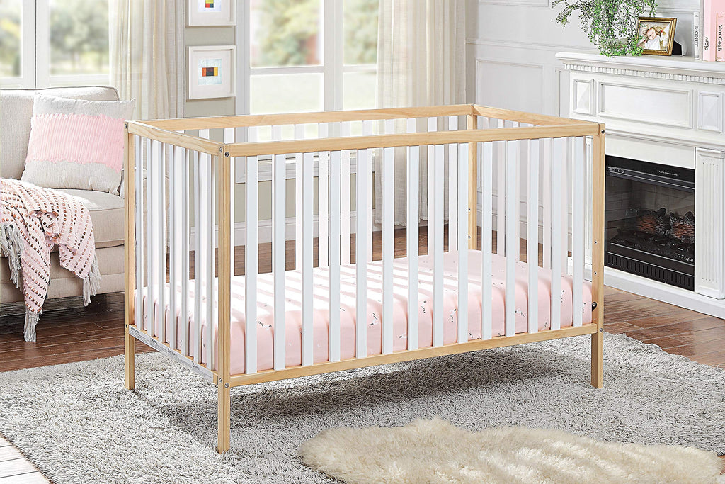 Baby Cache Deux Remi Island 3-in-1 Convertible Baby Crib (Do Re Me) Natural & White
