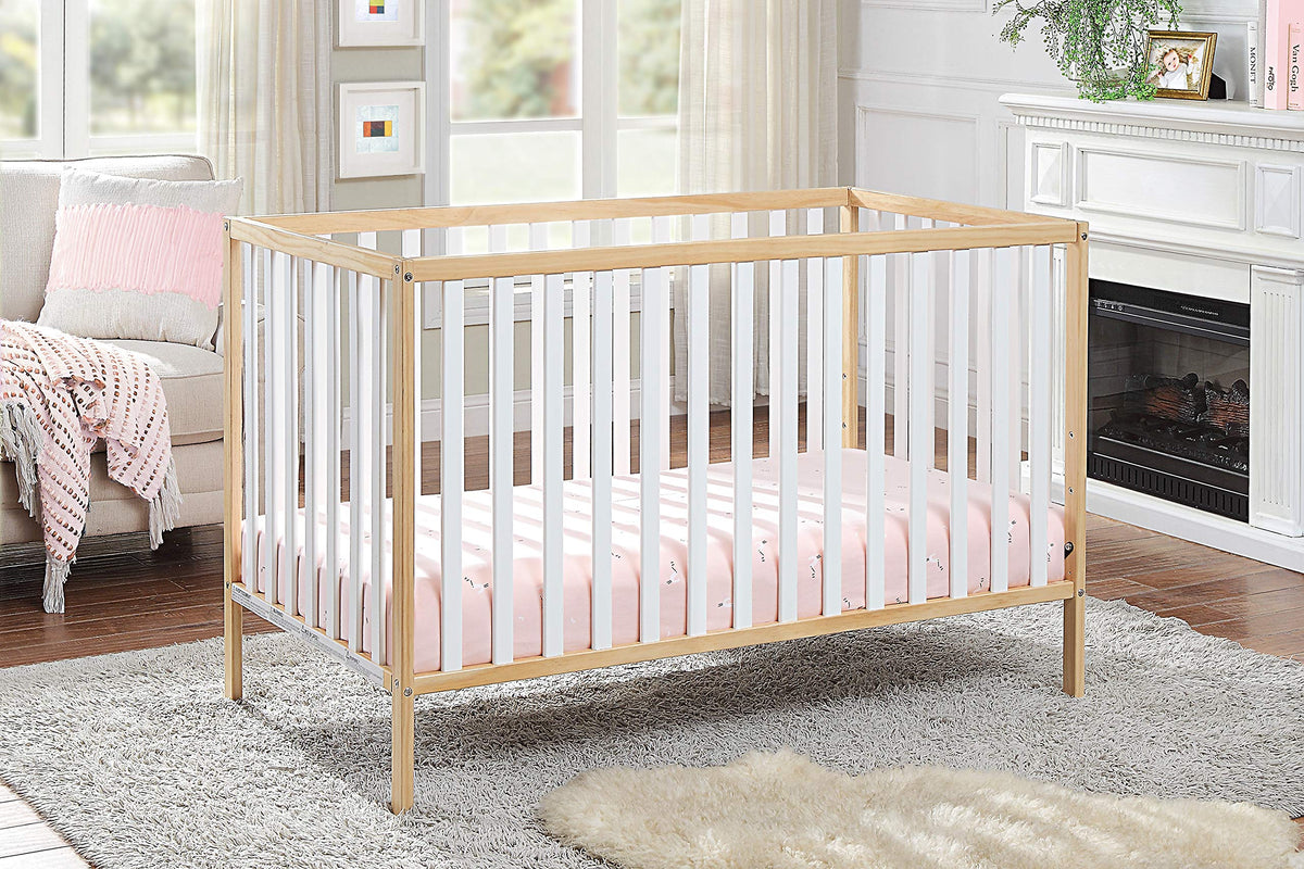Baby Cache Deux Remi Island 3-in-1 Convertible Baby Crib (Do Re Me) Natural & White