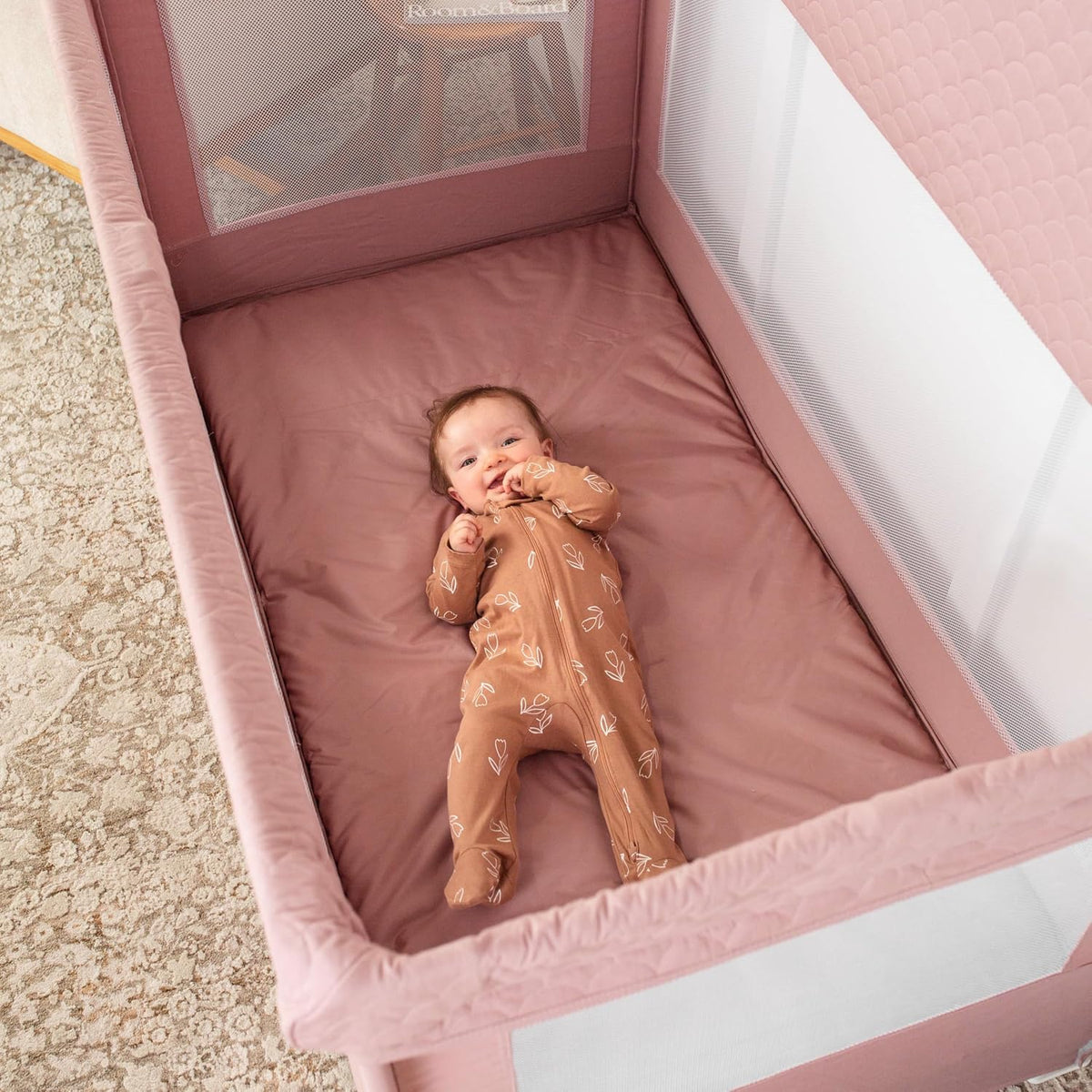 Baby Delight Lunaire Organic Full Size Crib, Organic Rose